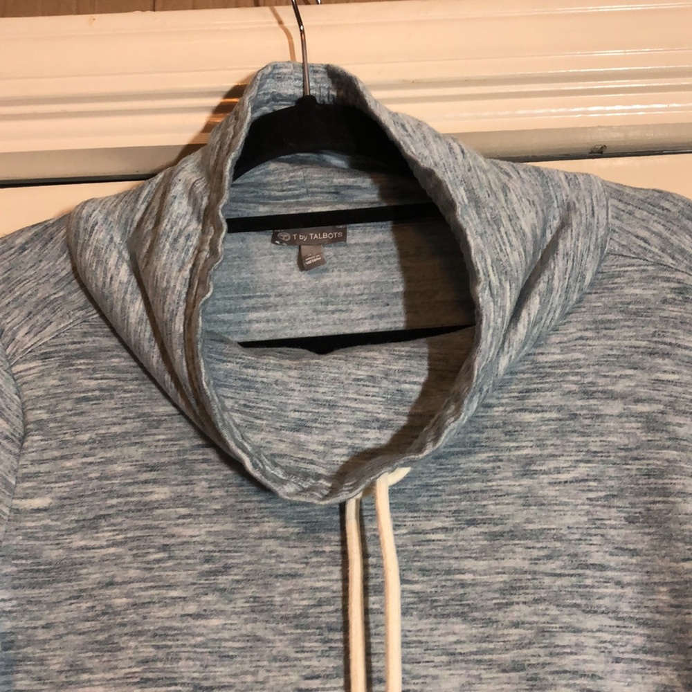 Talbots Sweatshirt Lightweight Drawstring Neck Bl… - image 3